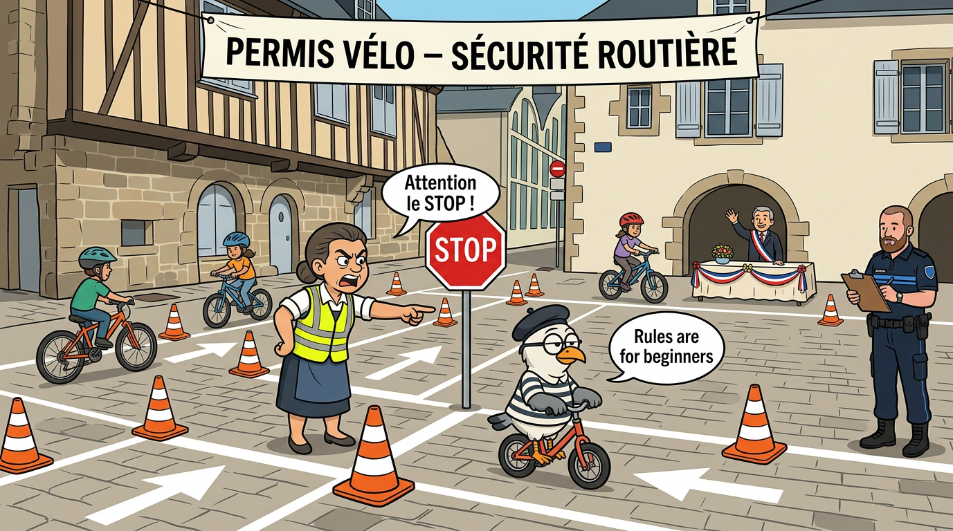 Gogo passe son permis vélo