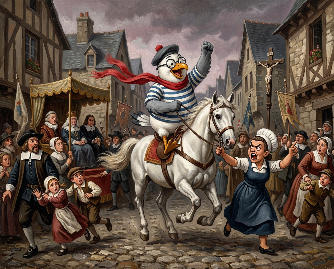 Le cavalier de la procession
